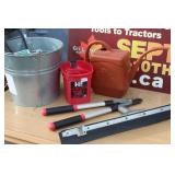 Pruners, Squeegee, Waterer, Metal & Paint Buckets