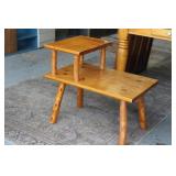 Cottage Log End Table