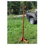 Walnut Turn Post  Hooked Coat Tree