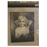 Archie Gunn Framed Cupid Child 1911