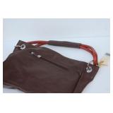 Soprano  Brown Leather Shoulder Bag