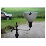 Vintage Bridge Lamp  Milk Glass Shade