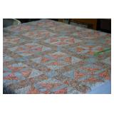 Antique  Handmade Quilt 80 x 65'