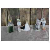 Porcelain Figurial Collection & Fruit Bowl