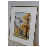 ' Mountain Grandeur' John Beck Watercolour Art