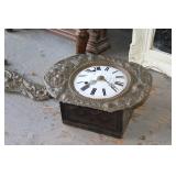 19th Century Brass & Porcelain French Wall Clock