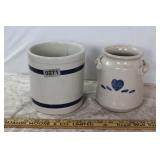 2 Stoneware Crocks