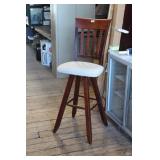 Wooden Swivel Bar Stool