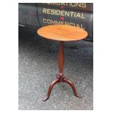 Walnut Pedestal Lamp Table