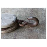 Large Cast & Wood Ships Pulley 2ft