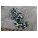 Jar Full Of Vintage Marbles