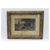 Gold Framed J.Webster See Saw Art Print