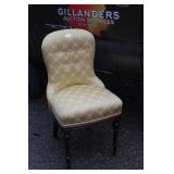 Vintage Golden Fabric  Ocassional Chair