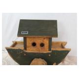 Folk Art Wooden Noahs Ark & Animals