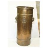 Early Russian Military Umbrella Stand  Lions Heads