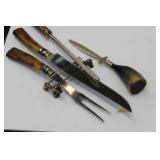 MCM Carving Set Knife Dog,B.C Letter Openor