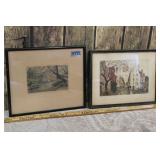 Tallberg & Poissones Signed  Etchings