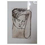 Rashmi Baird ' Self Portrait ' Drypoint Etching