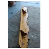 Scrolled Wooden Hooked  Shelf