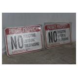 N.O.S Metal Private Property Signs