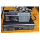 Citizen Casette Recorder Radio & Sharp VCR Player