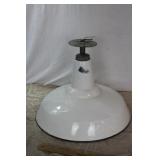 White Enamel Service Station Light Shade