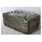 Wooden Coca Cola Crate & Pop Bottle Collection