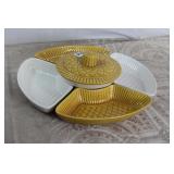MCM California Pottery Lazy Susan Serving Set