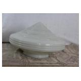 Art Deco Conical Milk Glass Light Shade