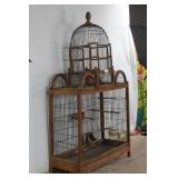 Mid Century Wooden Bird Cage