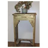 Vintage Wooden Console Table w/ Drawer