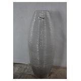 MCM Ribbed Art Glass Vase  20'