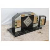 Art Deco Onyx & Marble French Mantel Clock