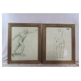 Neo Classical Anotomical Sketch Prints Bombay Co