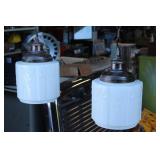 Art Deco Milk Glass Pendant Lights