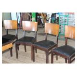 Art Deco  Wooden Chair Set    4