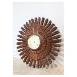 Syroco Sunburst MCM Wall Clock