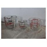 Pyrex & Fire King Glass Measure Cups