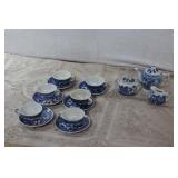 Blue Willow Childs China Toy Tea Play Set
