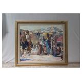 1968 Beach Oil On Canvas Painting