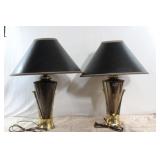 MCM Conical Metal Table Lamps / Pr