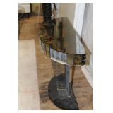 Art Deco Half Moon Console Table