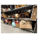 2 shelves of wooden toys - see description