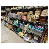 3 shelves of storage boxes - see description