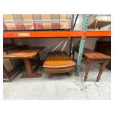 Lot of 3 wood tables