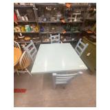 Blue table and chair set