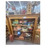 Lot of 2 shelves with assorted decor