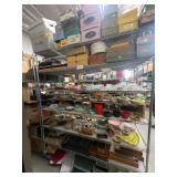 Lot of assorted ashtrays and file boxes