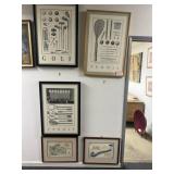 Lot of 5 frames