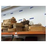Top shelf of wicker baskets - see description